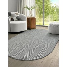 Saraz Halı Elit Premium Sisal Jut Halı 1002 - Antrasit Balık Sırtı Desen