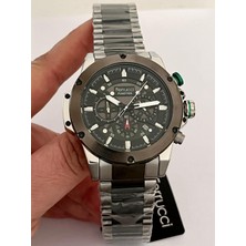 Ferrucci Gümüş&siyah Renk Fonksiyonları Aktif Takvimli 45MM Çap Erkek Kol Saati