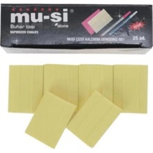 Mu-Şi Buhar Ile Uçan Kumaş Sabun Çizgi Taşı 1 Kutu 25 Adet (Sarı Renk)