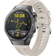 Sneezy Huawei Watch Gt5 Pro 46MM Ile Tam Uyumlu Spor Silikon Metal Tokalı Soft Saat Kordonu