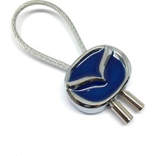 Otohousse Mazda Çelik Telli Metal Oto Anahtarlık Mavi