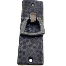 Antika Tarz Dekoratif Pirinç Dik Dövme Mobilya Kulbu - 90X31 Mm, Oksit Nemere Home