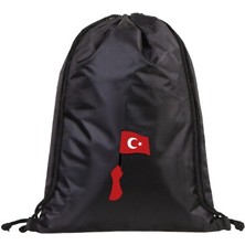 Hero Tasarım Ilelebet Türk Bayrağı - Ipli Sırt Çantası - Spor - Günlük - Okul 35*45CM One Size | BLL3782