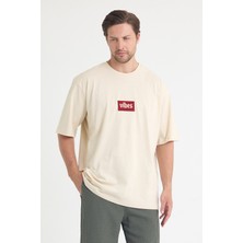 Gothamvibes Erkek Relaxed 003 Oversize Krem T-Shirt