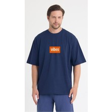 Gothamvibes Erkek Relaxed 011 Oversize Lacivert T-Shirt