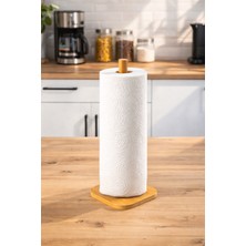 Porsima PBT-352 Bambu Kağıt Havluluk Dekoratif Peçetelik Rulo Kağıt Havlu Standı Ahşap Kağıt Havluluk