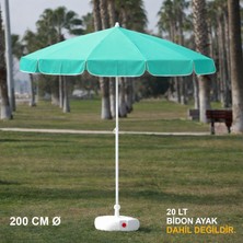 Branda Marketim Turkuaz Plaj Şemsiyesi 200 cm Ø