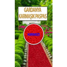 Trend Hause Gardenya Kıvırcık Karmaşık Paspas, Halı, Yolluk Kaymaz 100 cm En 12 mm Kalınlık