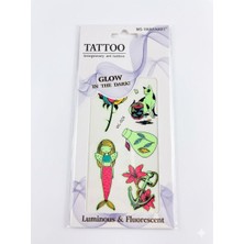 İğne İzi Fosforlu Karanlıkta Parlayan  Yapıştırma Geçici Dövme