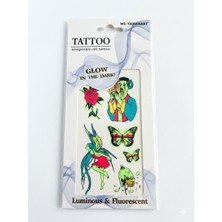 İğne İzi Fosforlu Karanlıkta Parlayan  Yapıştırma Geçici Dövme