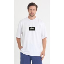 Gothamvibes Erkek Relaxed 010 Oversize Beyaz T-Shirt