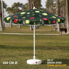 Branda Marketim Elma Desenli Plaj Şemsiyesi 200 cm Ø