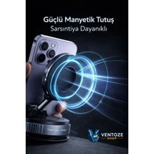 Ventoze Vakumlu Manyetik Araç Içi Telefon Tutucu | 360 Derece Dönebilen Katlanabilir Telefon Tutucu