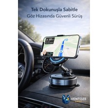 Ventoze Vakumlu Manyetik Araç Içi Telefon Tutucu | 360 Derece Dönebilen Katlanabilir Telefon Tutucu