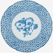 Vista Alegre Coralina By Oscar De La Renta Mavi Porselen Kahvaltı Tabağı 23 cm