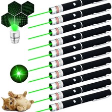 Kuzey Oyuncak 10 Adet Vıp Green Laser Poınter 100 Mw Yeşil Lazer 4 Disko Başlıklı Yeşil Lazer Arama Kurtarma Işığı