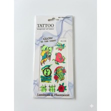 İğne İzi Fosforlu Karanlıkta Parlayan  Yapıştırma Geçici Dövme