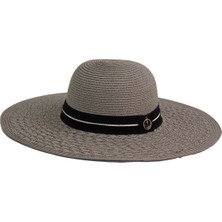 Bay Şapkacı Şeritli Geniş Kenarlı Kadın Şapka 1928