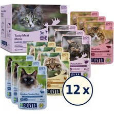 Bozita Sos Içinde Etli Kedi Konservesi Multibox 12X85 gr
