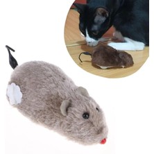 Çarşı Point Kurmalı Kedi Eğitim Oyuncağı Tüylü Peluş Fare Yakalama Interaktif Sevimli Eğlenceli Oyuncak