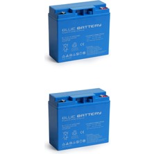 Blue Battery 2 Adet 12V 18AH Bakımsız Kuru Akü 2025 Üretim