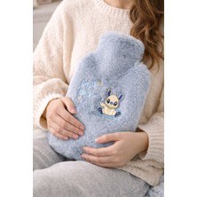 Mutlu Robot Hayvan Figürlü Peluş Sıcak Su Torbası 1 Lt Gri