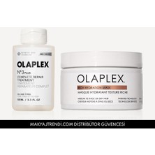 Olaplex Bond Treatment Duo - Kalın Telli Saçlar Için Bağ Güçlendirici, Anında Yoğun Onarıcı & Besleyici Bakım Seti