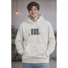 Starzone Kapüşonlu 080 Tasarım Baskılı Sweatshirt