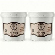 Ayes Gıda 2'li Dev Fırsat Paketi: 2 x 1 kg Doğal Fıstık Ezmesi (Toplam 2 Kg) - Şeker Ilavesiz