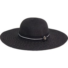 Bay Şapkacı Şeritli Geniş Kenarlı Kadın Şapka 1928