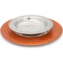 Copper Empire Dövme Görünümlü Servis Tabağı Sahan Seti 19.5x4 cm Yemek ve Çorba Sunumu