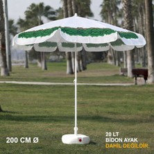 Branda Marketim Yaprak Desenli Plaj Şemsiyesi 200 cm Ø