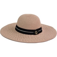 Bay Şapkacı Şeritli Geniş Kenarlı Kadın Şapka 1928