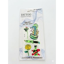 İğne İzi Fosforlu Karanlıkta Parlayan  Yapıştırma Geçici Dövme