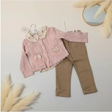 Lea Kids Kız Çocukları Pantalon Gömlek Hırka Bayramlık Takım