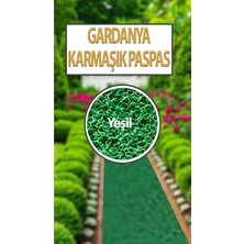 Trend Hause Gardenya Kıvırcık Karmaşık Paspas, Halı, Yolluk Kaymaz 100 cm En 12 mm Kalınlık