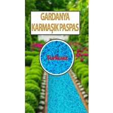 Trend Hause Gardenya Kıvırcık Karmaşık Paspas, Halı, Yolluk Kaymaz 100 cm En 12 mm Kalınlık
