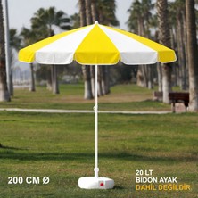 Branda Marketim Sarı - Beyaz Plaj Şemsiyesi 200 cm Ø