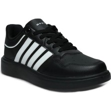 Best Of 2079-26 Cilt Deri Anatomik Erkek Sneaker Siyah Beyaz Siyah