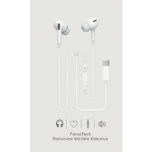 FaroxTech Iphone 15-Iphone 16-Iphone 15 Pro-Iphone 16 Pro-Pro Max Uyumlu Kulaklık Type-C Uyumlu Tüm Modeller