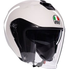 Agv Irides Güneş Vizörlü Açık Kask (Beyaz)