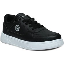 Best Of 2081-26 Cilt Deri Anatomik Bağcıklı Sneaker Siyah Beyaz 36-40