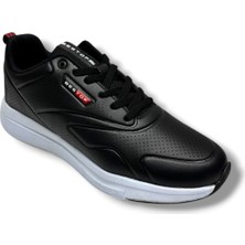 Best Of 129-26 Cilt Deri Anatomik Erkek Sneaker Siyah Beyaz