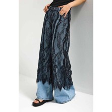 Basic 1910 Dantelli Jean Pantolon Siyah