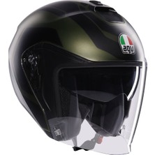 Agv Irides Sakai Güneş Vizörlü Açık Kask (Mat Yeşil - Siyah)