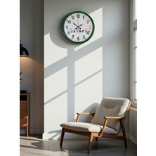 Çetiner Group 36 cm Yeşil Çocuk Odası Duvar Saati