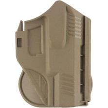 Unicorn Sarsılmaz Sar9 Picatinny Ray Uyumlu Kilitli Emniyet Mandallı Polimer Paddle Kılıf Bej