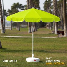 Branda Marketim Fıstık Yeşili Plaj Şemsiyesi 200 cm Ø