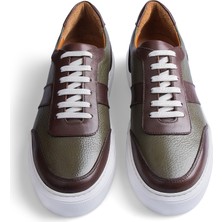 CARVAO Mantaro Casual Hakiki Deri Kahverengi-Haki Erkek Ayakkabı