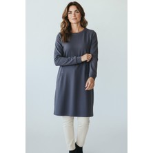 Ece Giyim Kadın Kolu Manşetli Cepli Bisiklet Yaka Tunik